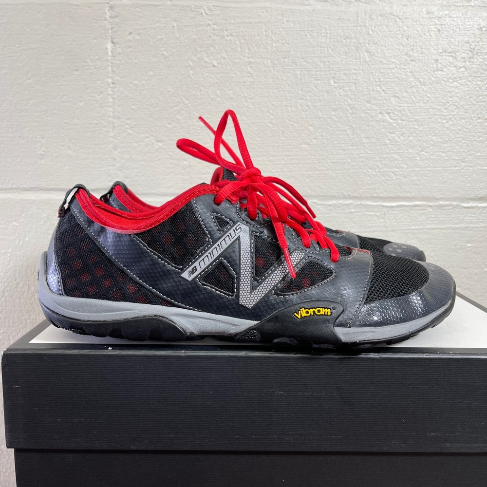 New Balance Minimus MT20 MT20GR Gray Red Running Shoes Sneakers Men's 12 D